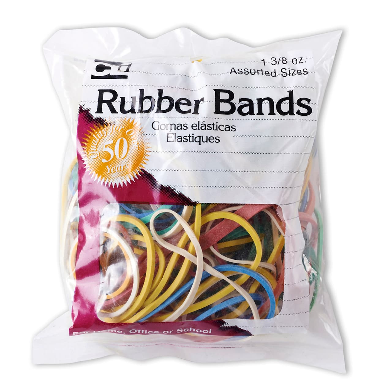 Bag of Rubber Bands with Assorted Colors, 12ct.